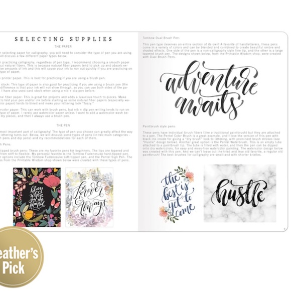 Calligraphy Made Easy Book Brand New Journal by Picadilly - Picture 2 of 3